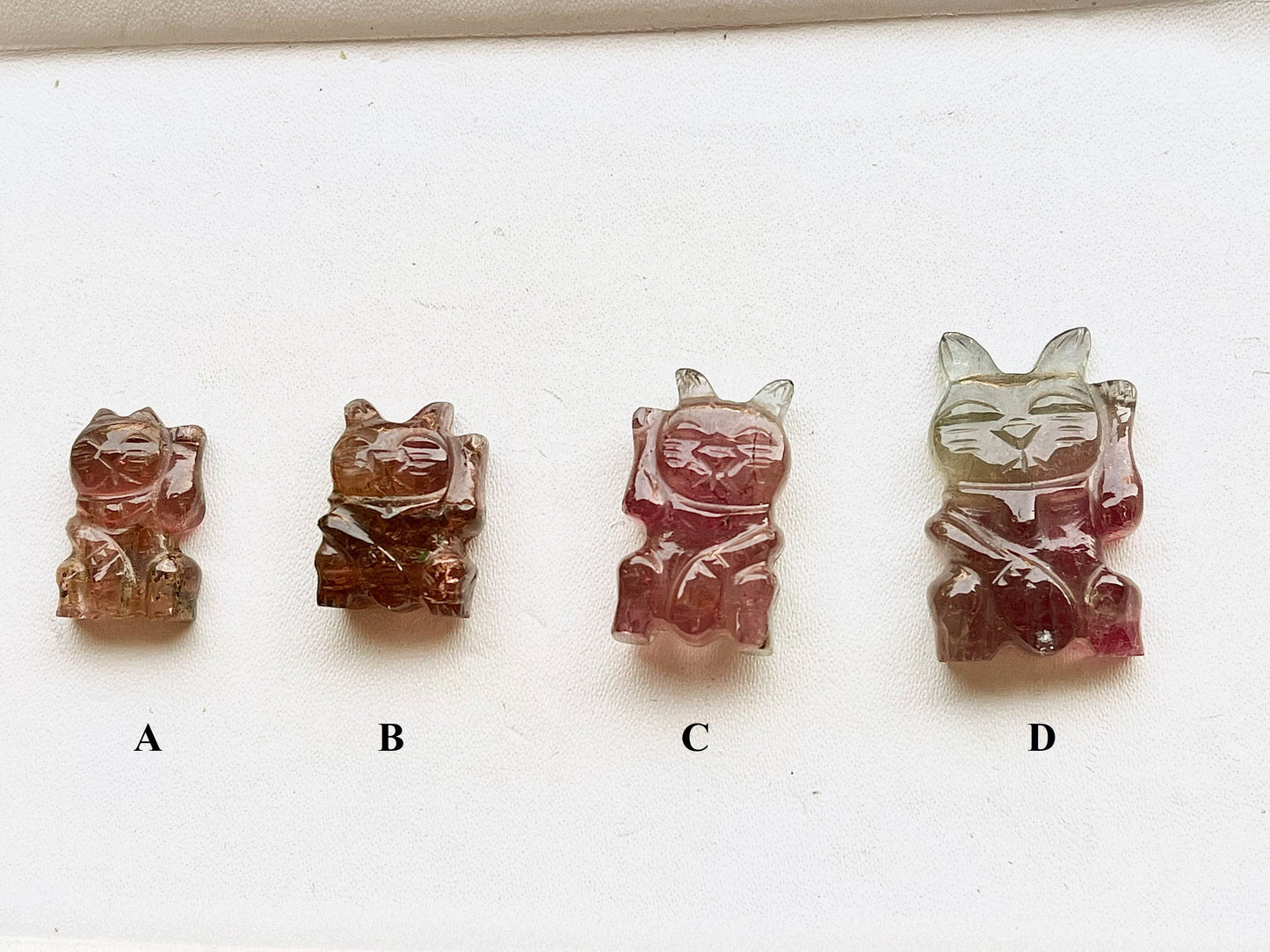 Tourmaline Carvings Set 16 - Hello Kitty Beadsforyourjewelry