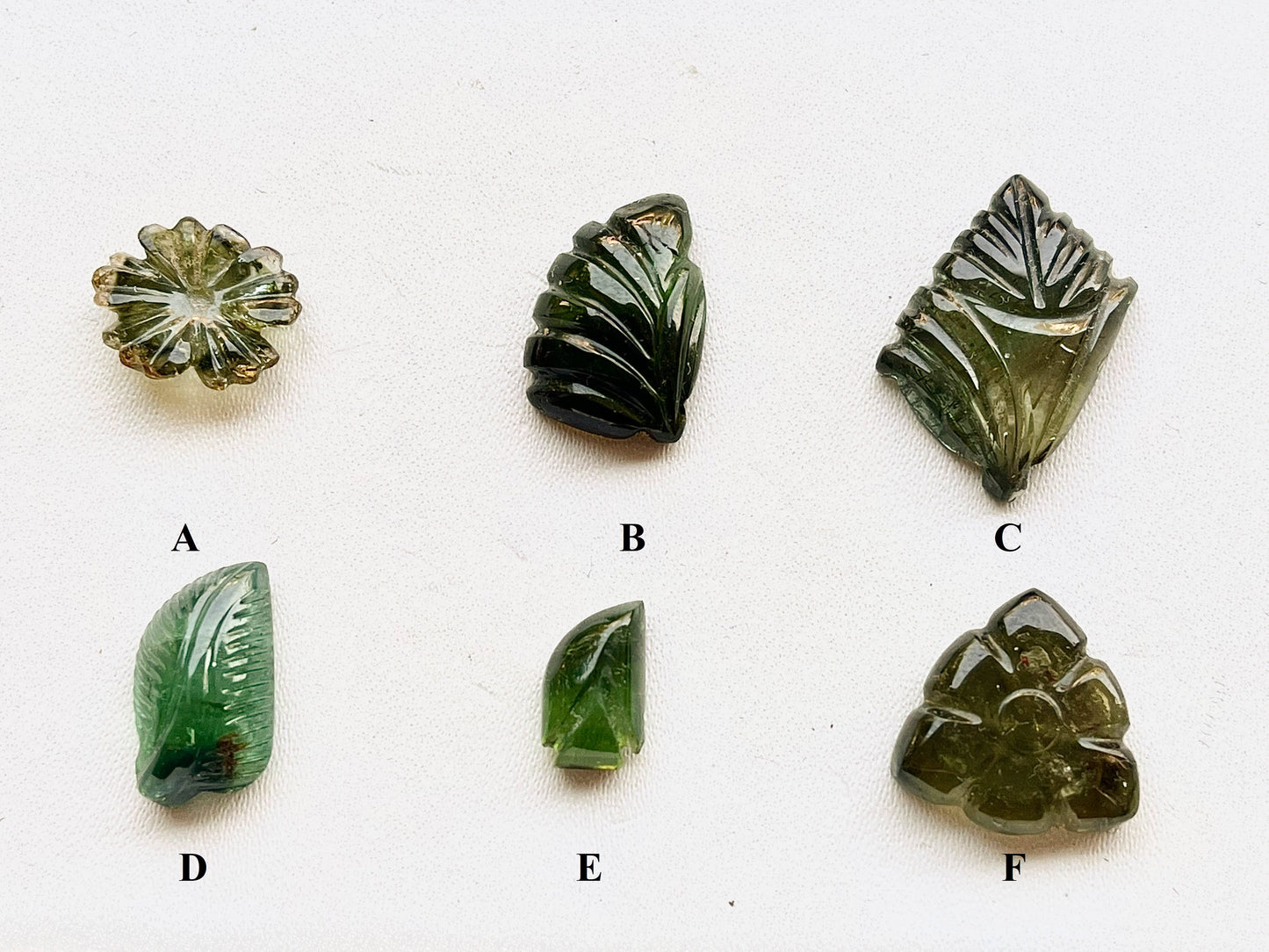 Tourmaline Carvings Set 18 Beadsforyourjewelry