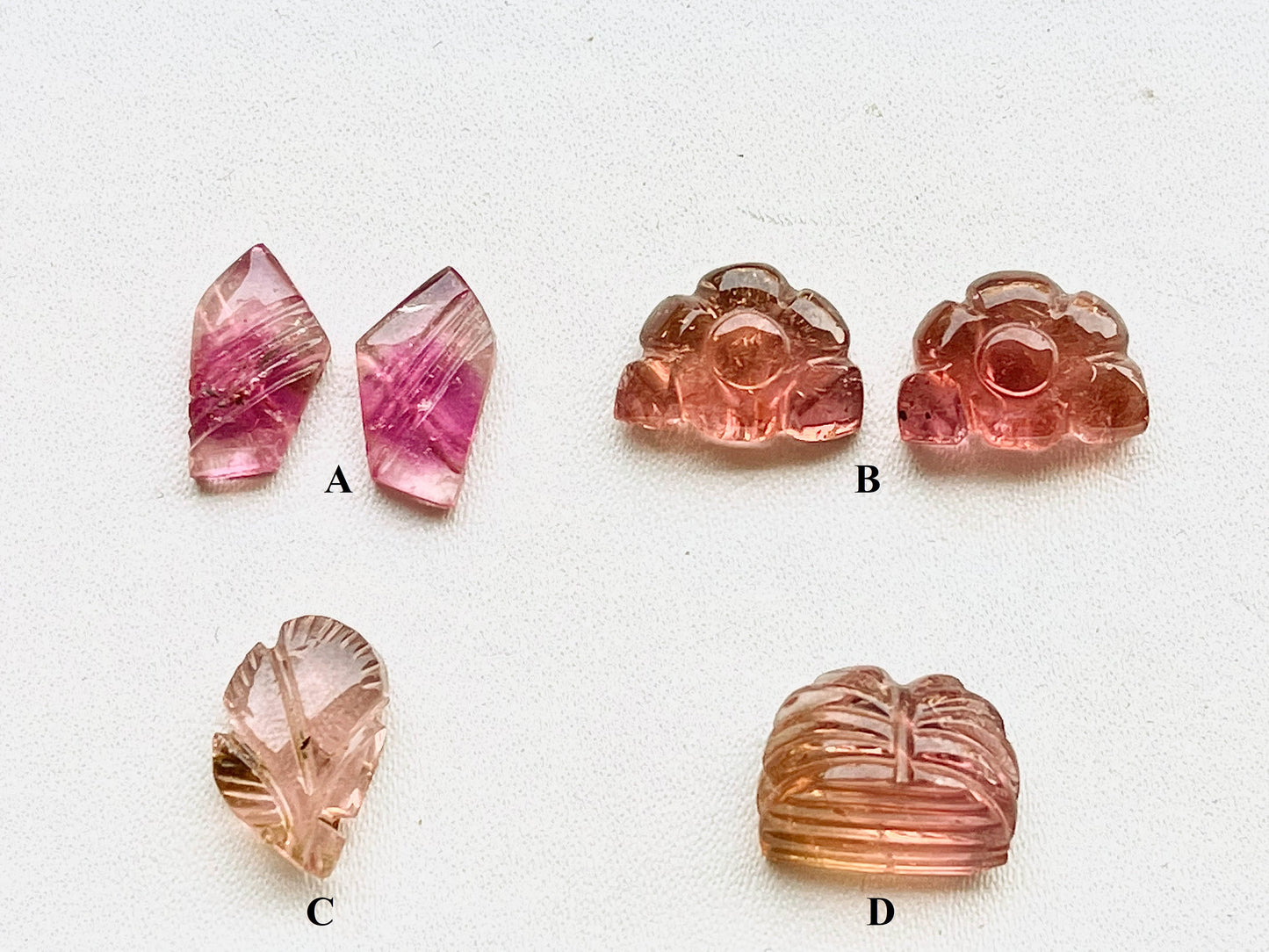Tourmaline Carvings Set 23 Beadsforyourjewelry