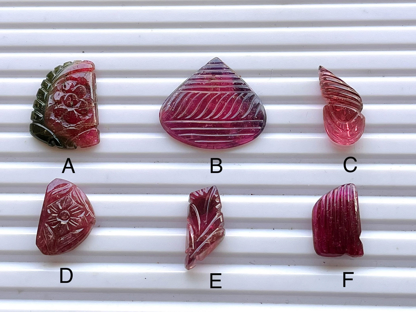 Tourmaline Carvings Set 30 Beadsforyourjewelry