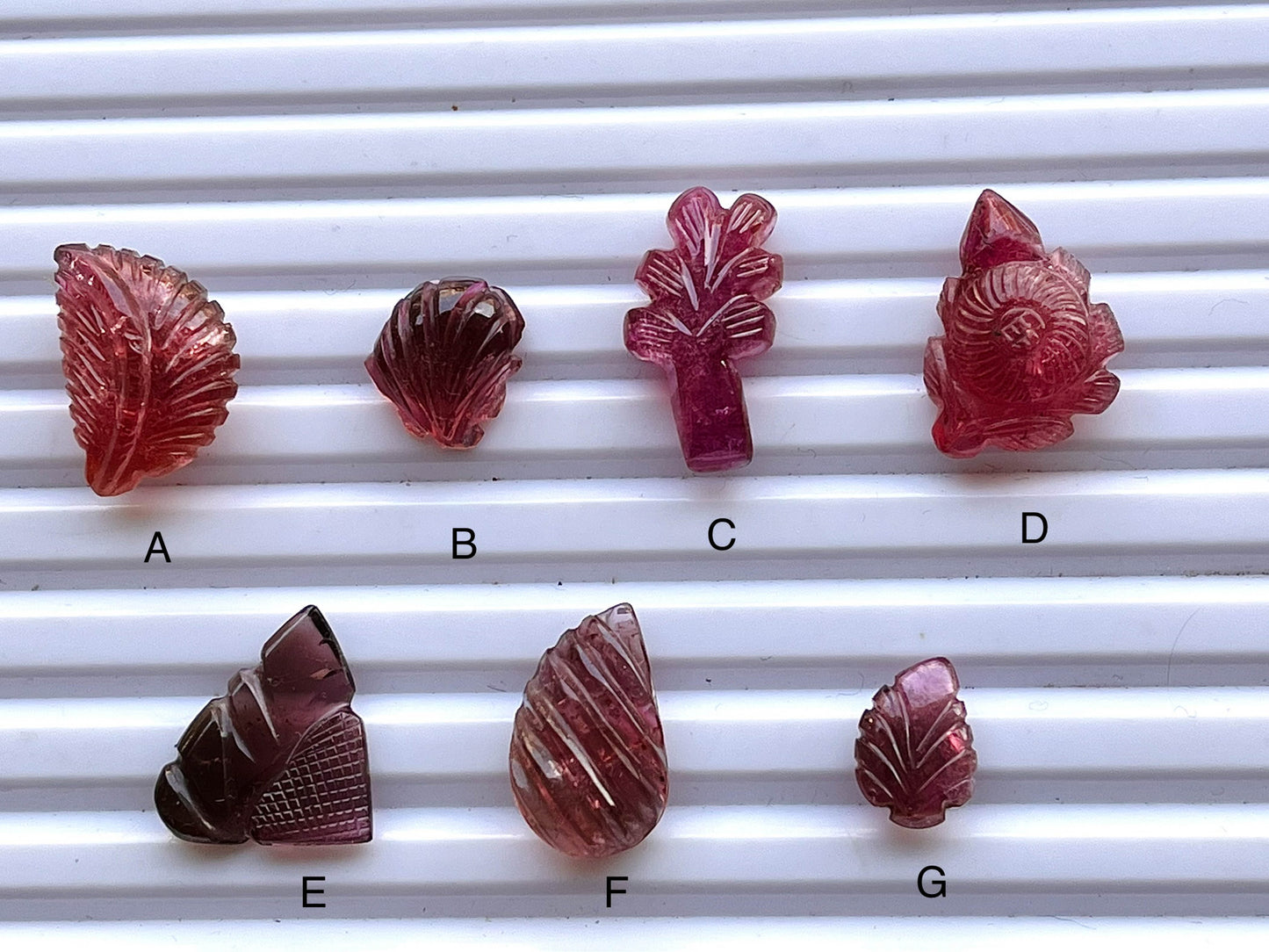 Tourmaline Carvings Set 31 Beadsforyourjewelry