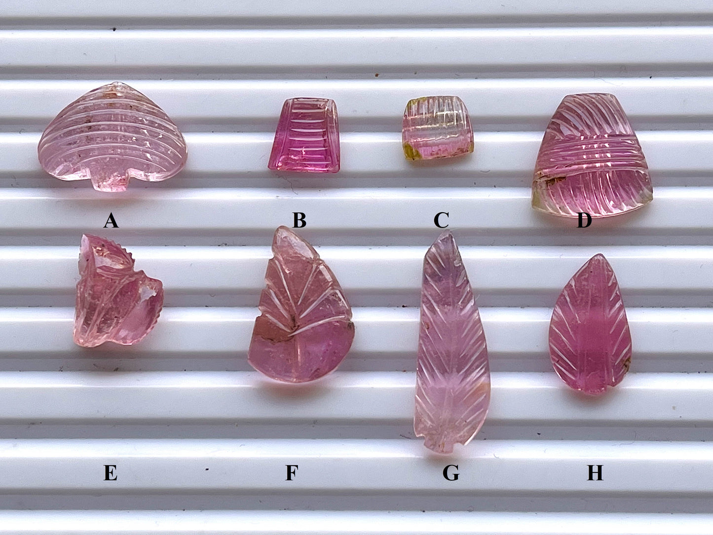 Tourmaline Carvings Set 34 Beadsforyourjewelry