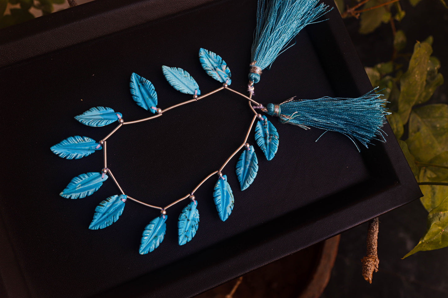 Turquoise Leaf Carving Beads Beadsforyourjewelry