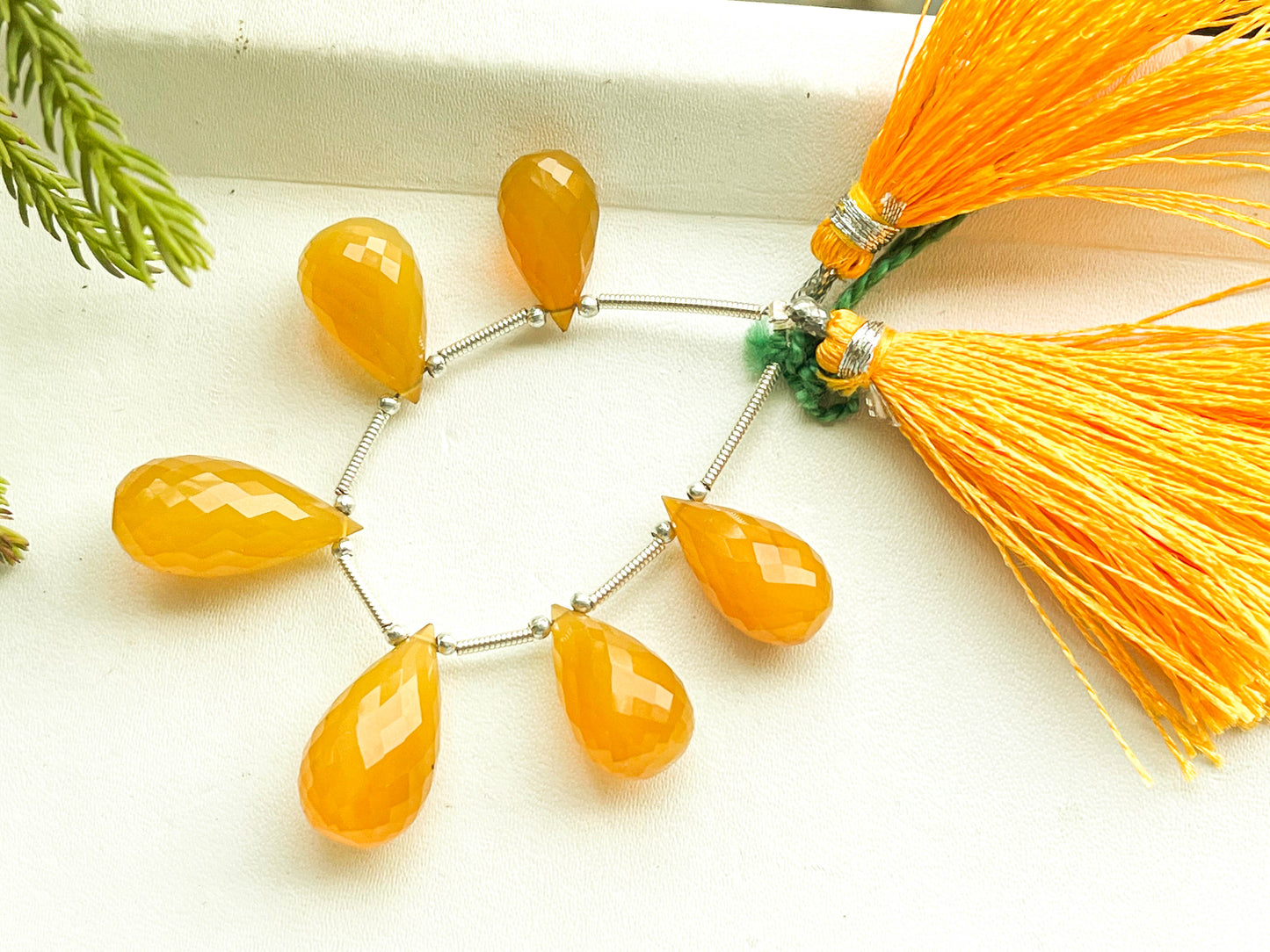 Yellow Onyx Faceted Drops, 6 Pieces | 8x16mm to 10x19mm Beadsforyourjewelry