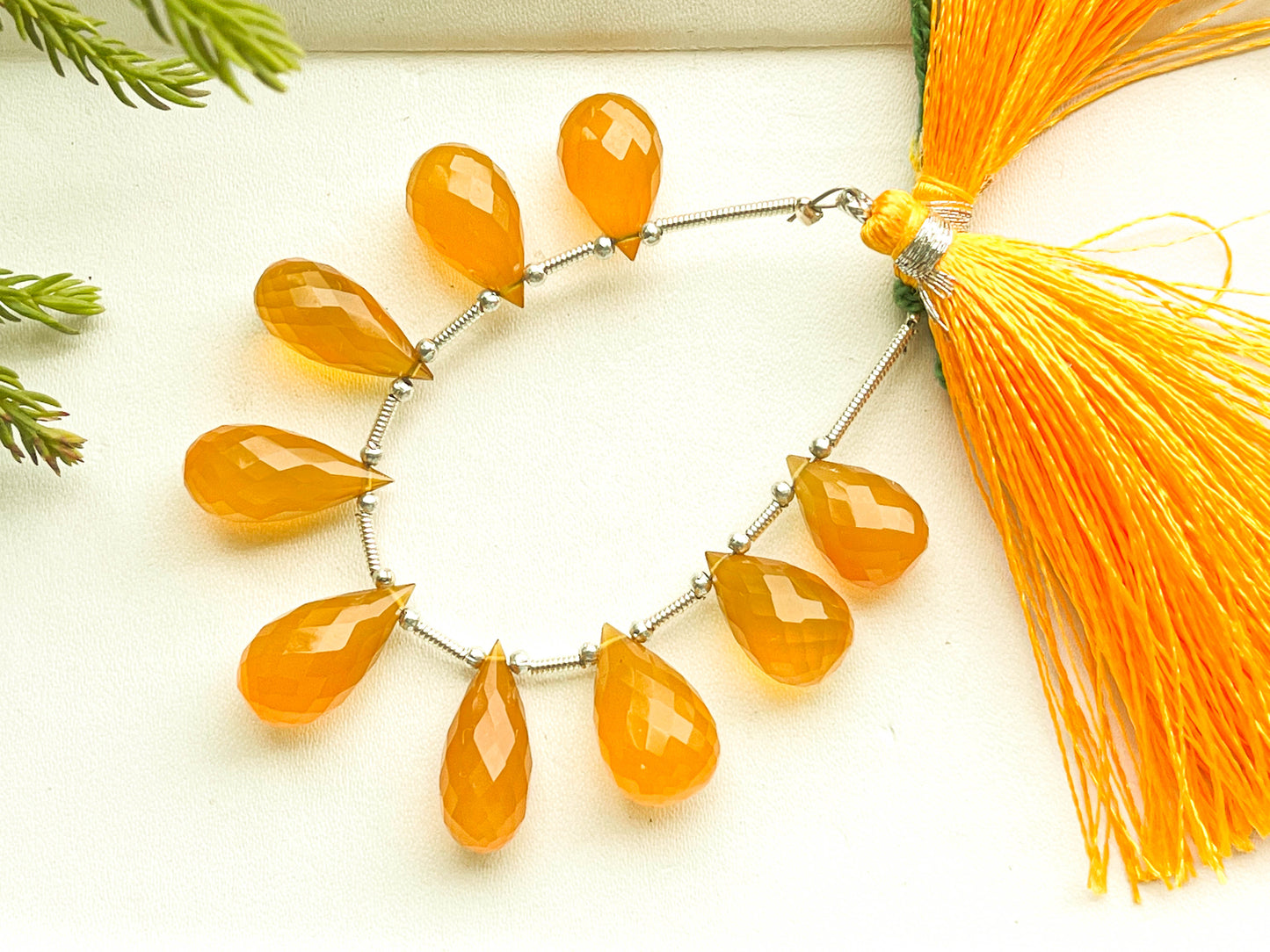 Yellow Onyx Faceted Drops, 9 Pieces | 8x13mm to 8x15mm Beadsforyourjewelry