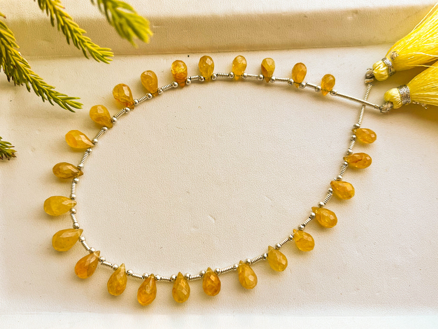 Yellow Sapphire Faceted Drops Beadsforyourjewelry