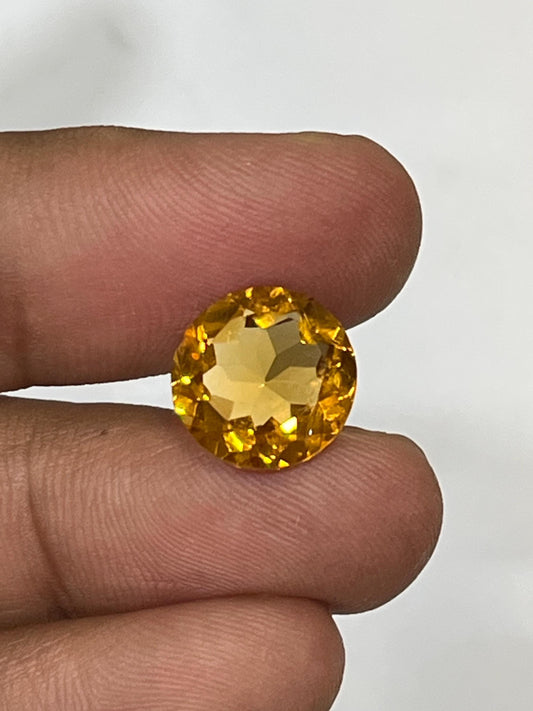 Citrine 12mm Round Cut