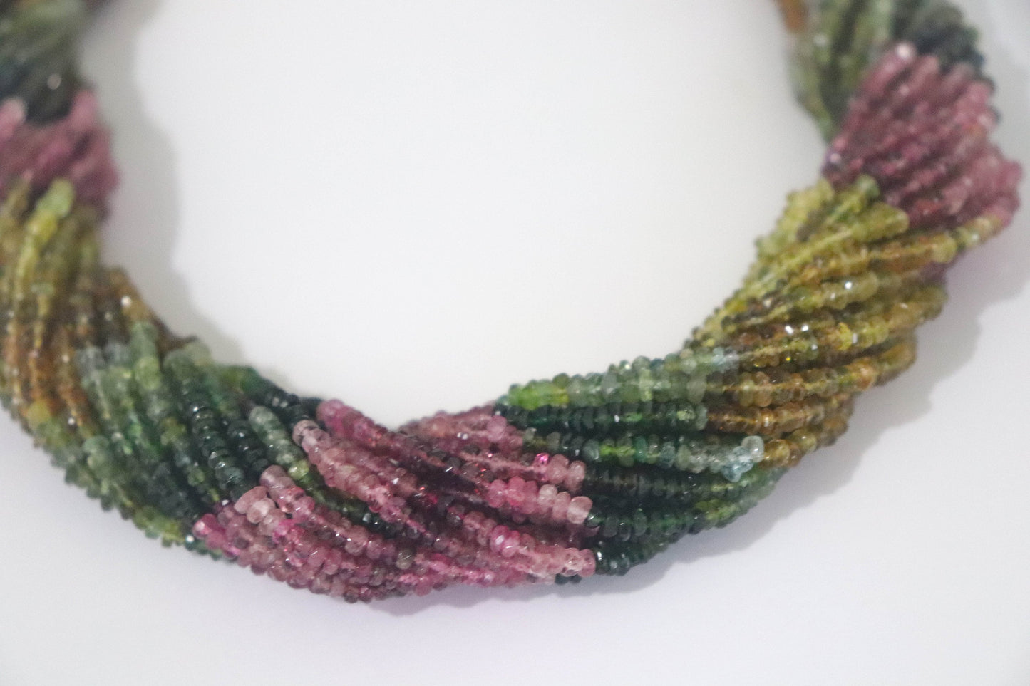 Multi Tourmaline faceted Beads 3mm Micro faceted beads 16" Tourmaline Beads, Tourmaline Faceted Beads, Wholesale Tourmaline beads