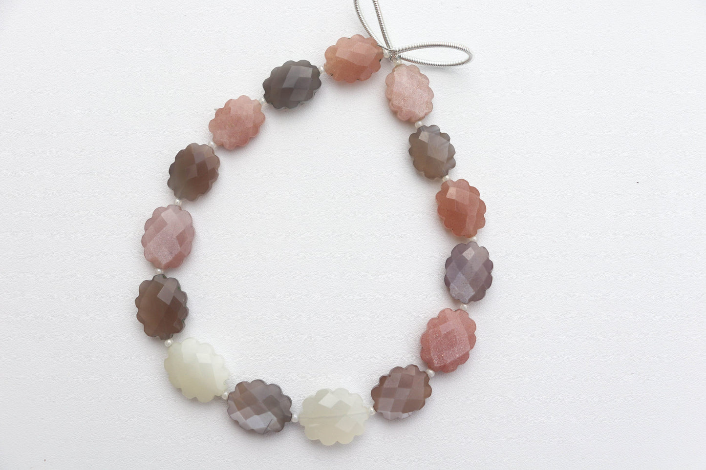 Multi moonstone faceted beads Flower Shape 15 pieces AAA+, Moonstone Beads, Moonstone Faceted beads, Multi Moonstone, Rare gemstone beads