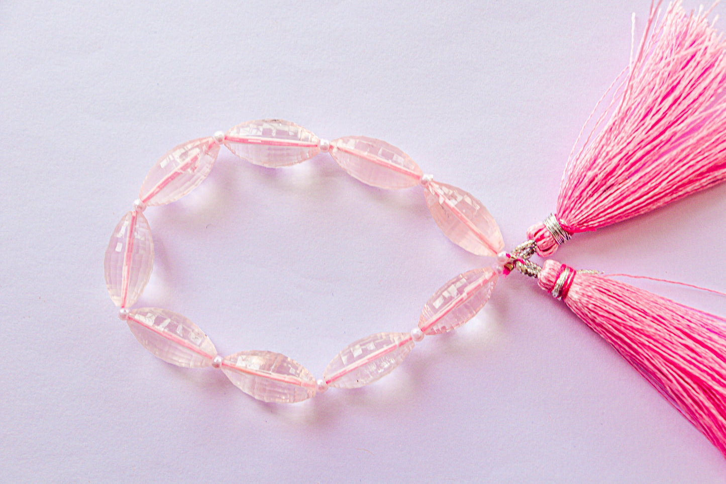 Rose Quartz Beads Fancy Shape Concave cut, 7x18mm, Natural Rose Quartz Gemstone, Beadsforyourjewellery