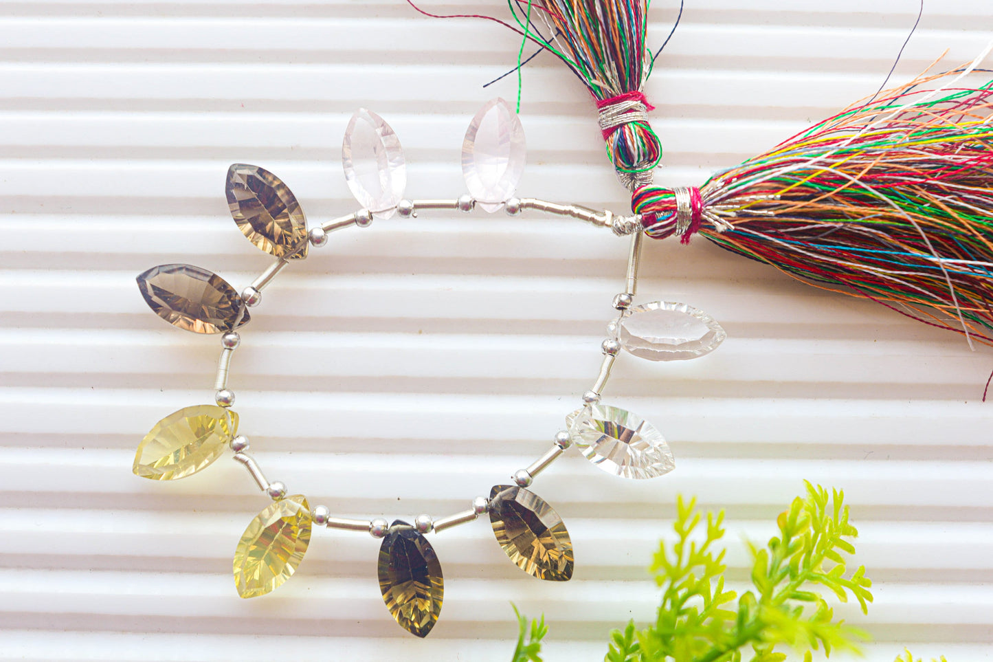 Multi Gemstone Pairs Marquise Shape Concave Cut, 8x15mm, 5 inch, Side Drill, Natural Gemstone for Jewelry, Beadsforyourjewellery