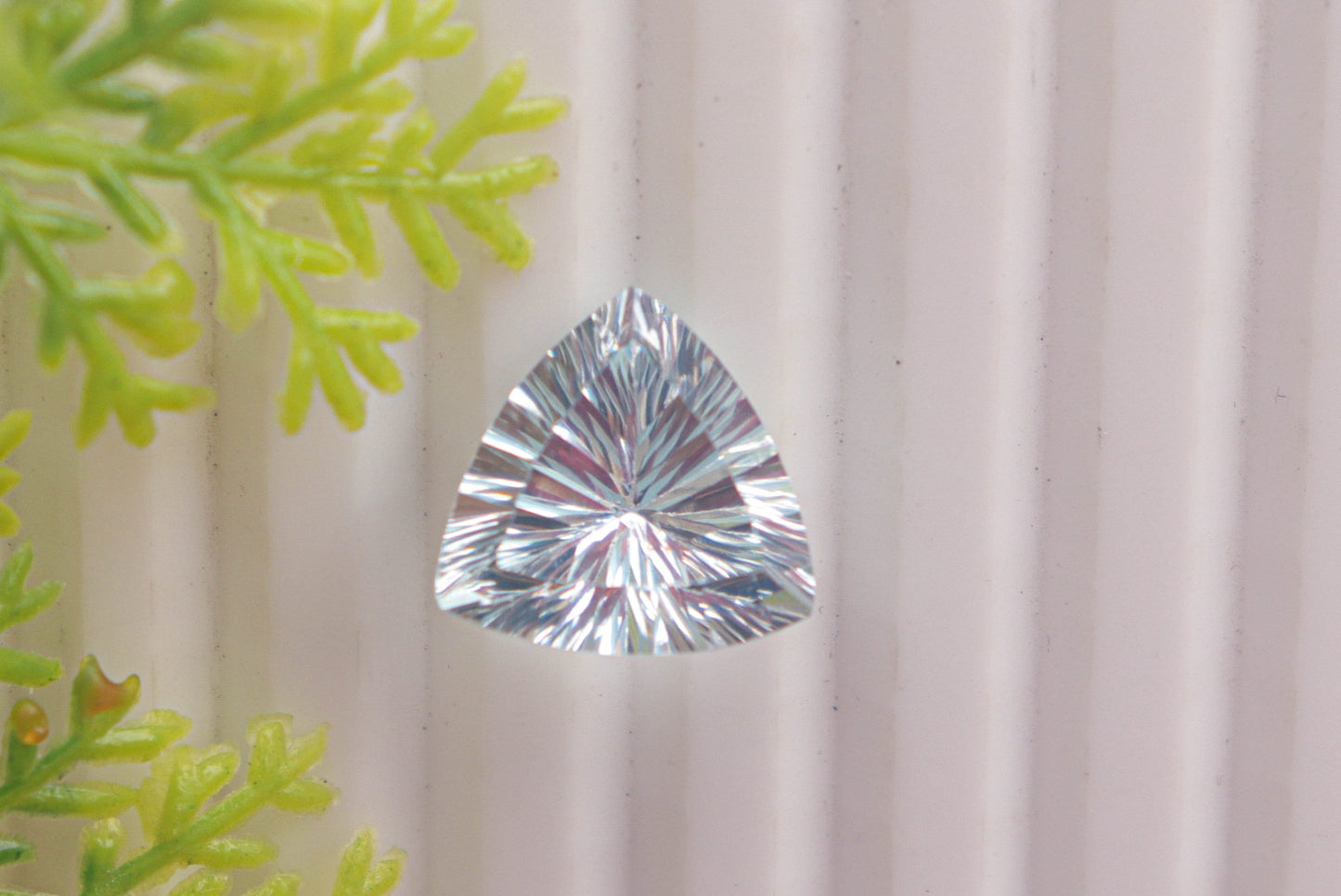 Natural Blue Topaz Concave Cut Trillion Shape, 14x14mm, 1 Piece, November Birthstone, Natural Gemstone, Loose Stone