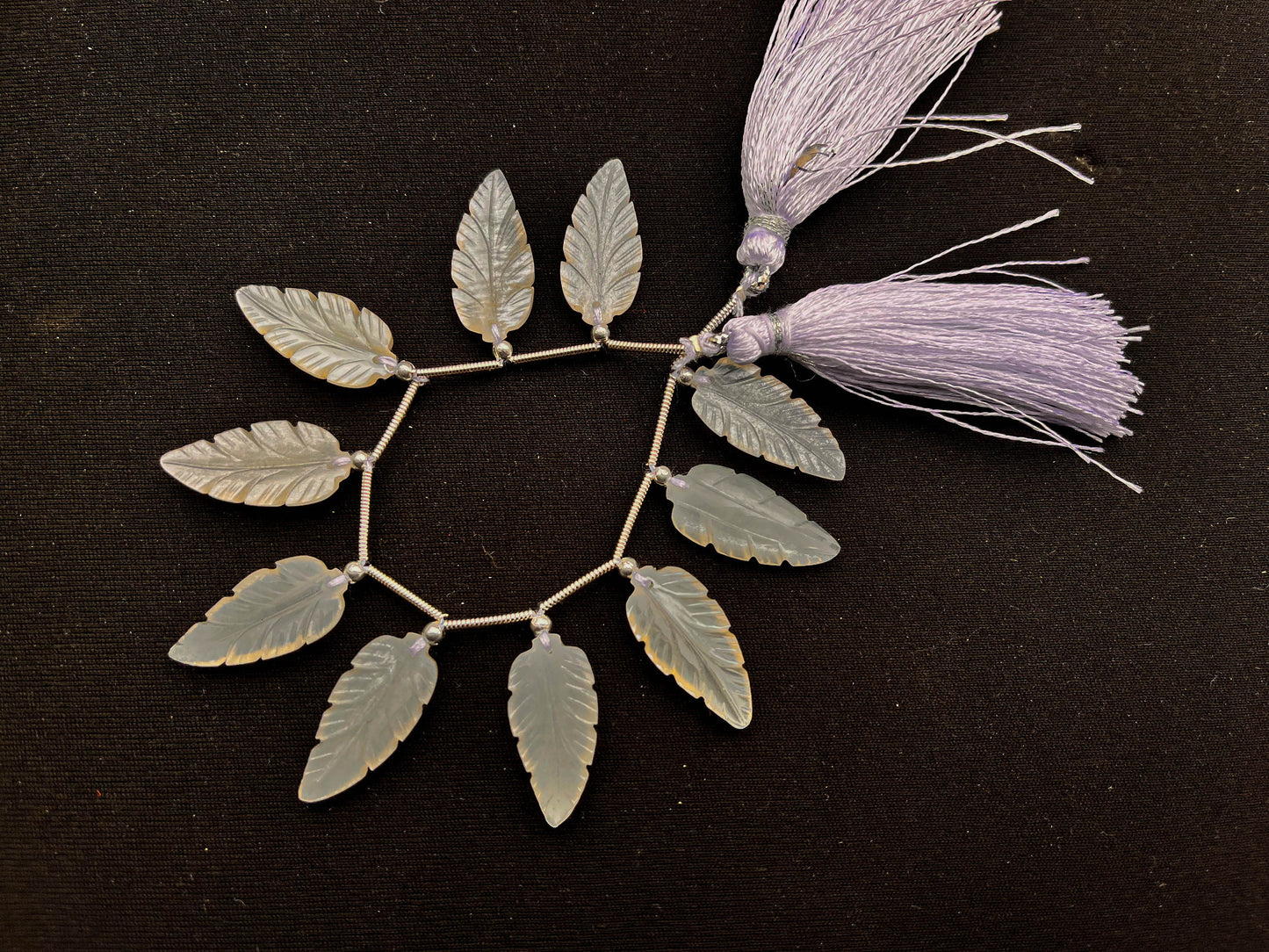 White Moonstone Carved Leaf Shape Briolette Beads, 10x23mm, 10 Pieces, Natural Moonstone Gemstone