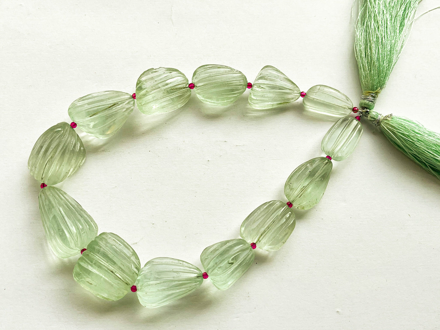 Natural Green Fluorite Uneven Shape Carved Nugget Beads, Green Fluorite carving beads, 13x16mm to 21x30mm, 11 Inch String, 13 Pieces