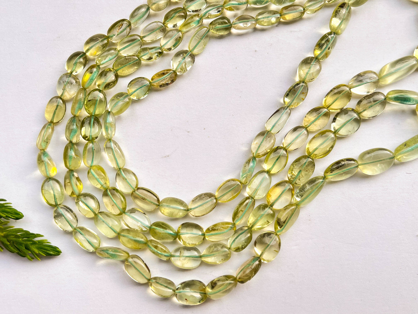 Rare! Yellow Aquamarine Oval Shape Beads