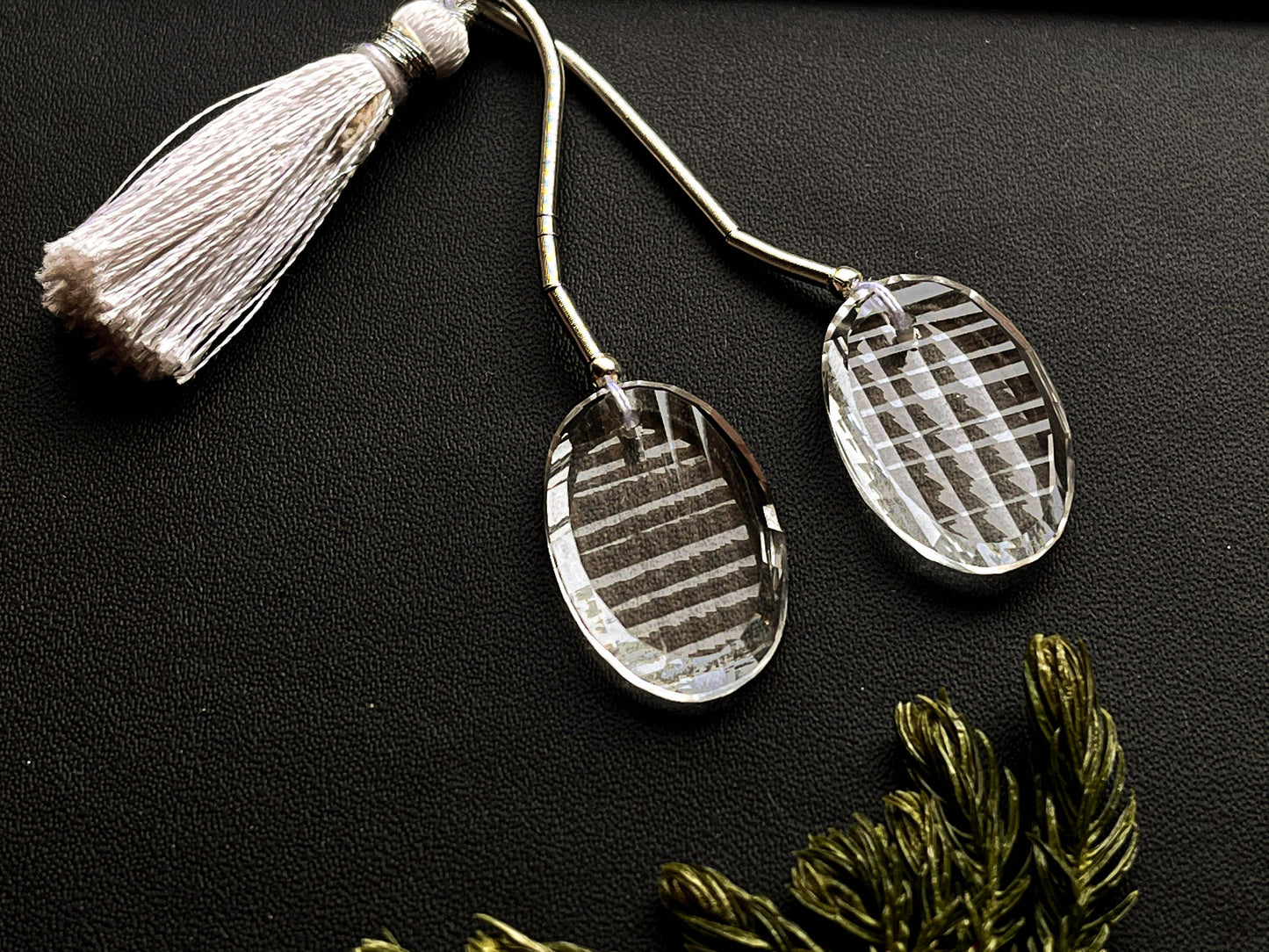 Crystal Concave Cut Oval Shape Checker Style Briolette Beads, Crystal Beads, Crystal Concave Cut Beads, 14x22mm, 2 Pieces