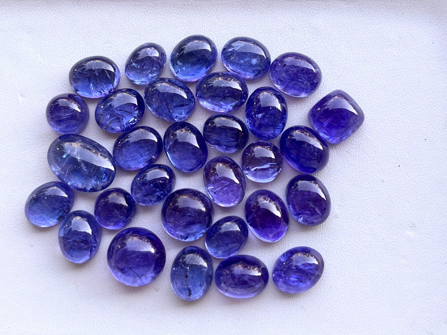 Natural AAA Tanzanite Cabochon Gemstone Mix Shape Lot, Size - XL