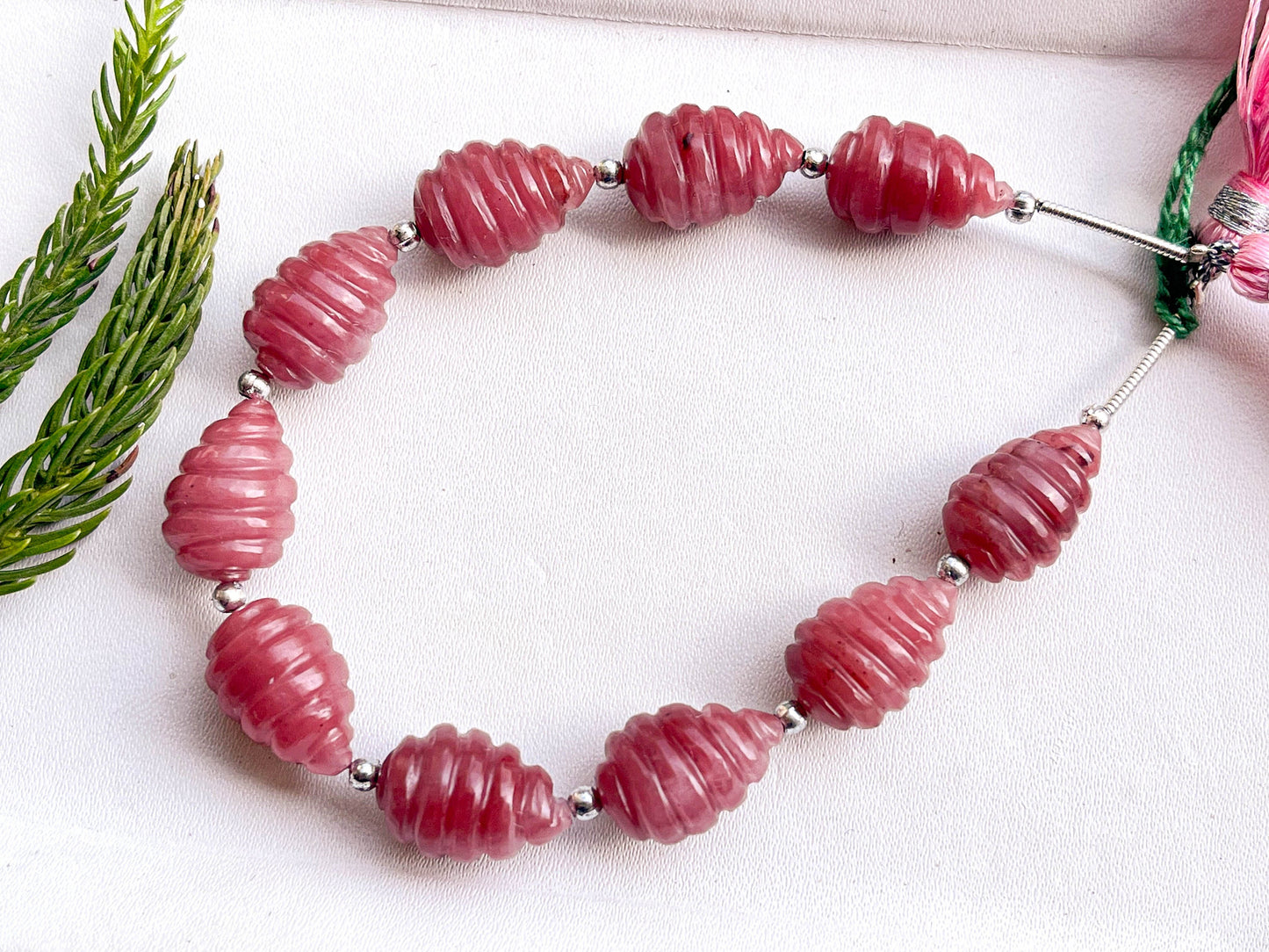 Natural Guava Quartz Carved Drops