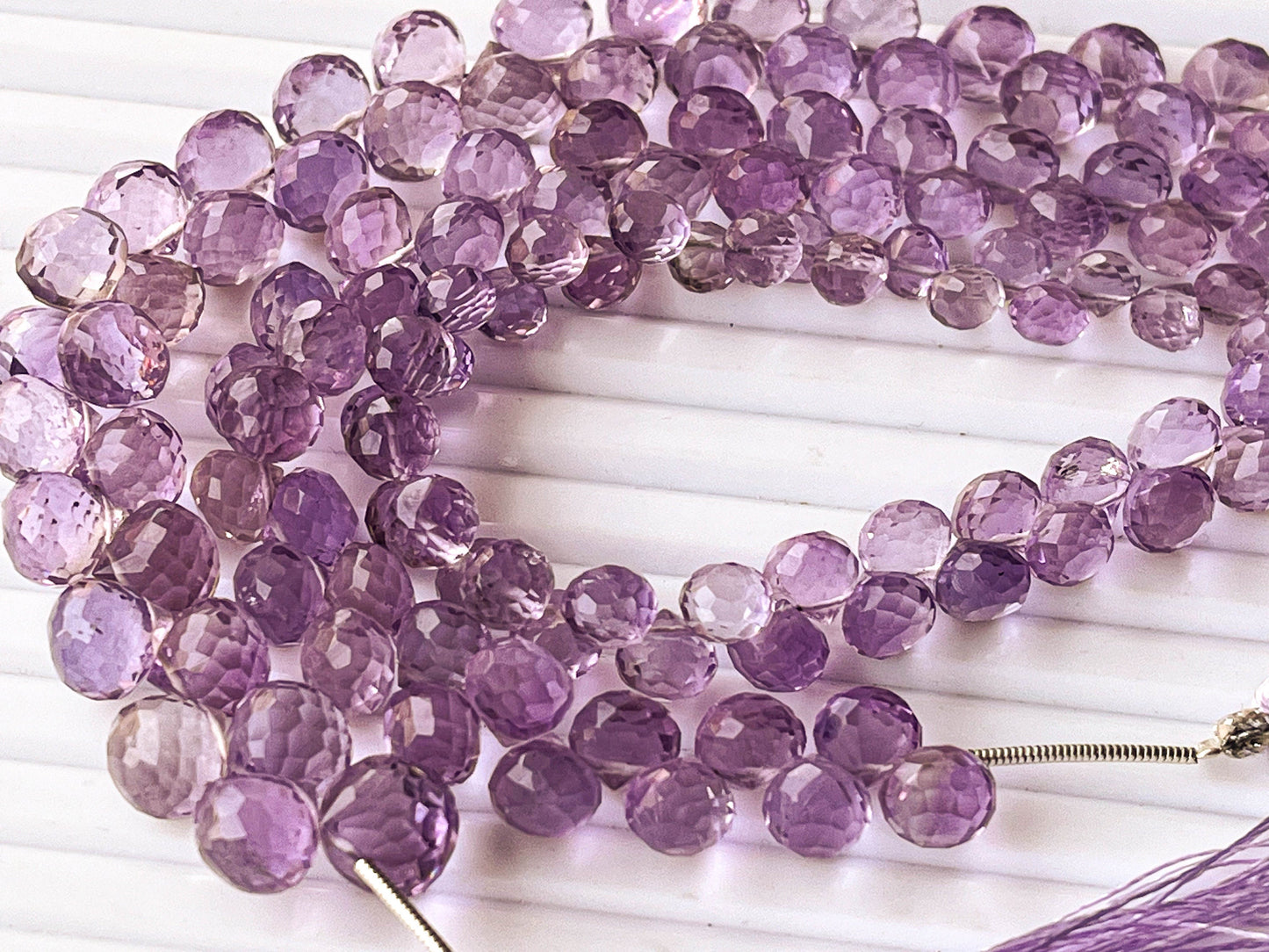 Natural Pink Amethyst Micro faceted Onion shape Drops, Pink Amethyst gemstone, Pink Amethyst teardrops, Pink Amethyst Beads, Amethyst drops