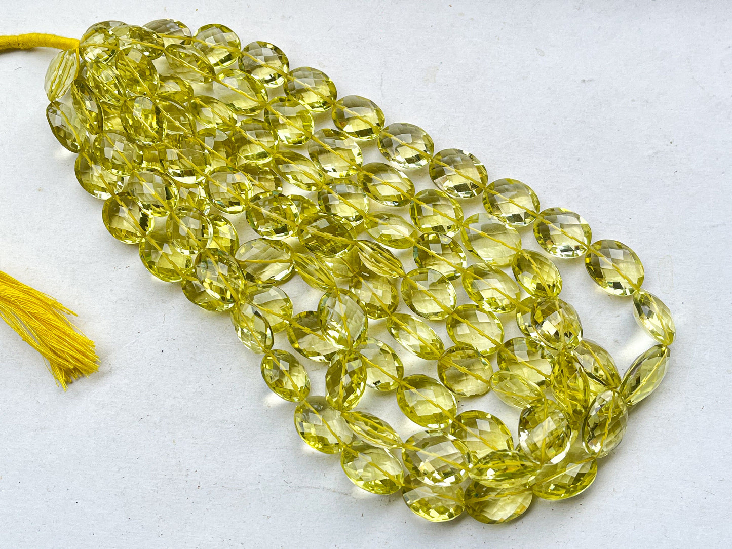 Natural Lemon Quartz  beads for Necklace making