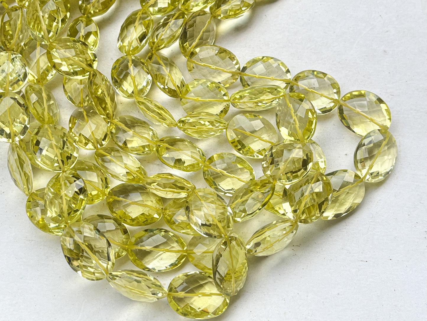 Natural Lemon Quartz beads for Necklace making