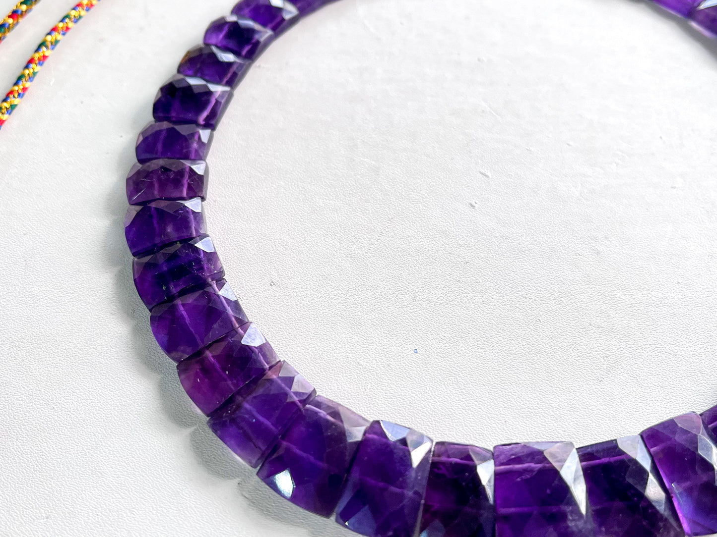 Amethyst Bib Necklace, Cleopatra Egyptian Necklace, Fancy Beach Jewelry, Amethyst Choker, Handmade Length Adjustable Amethyst Necklace