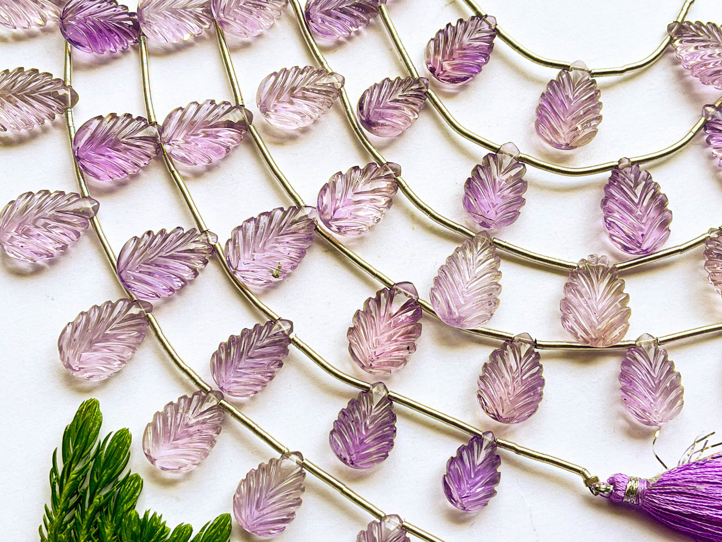 Amethyst Carving Briolette Beads