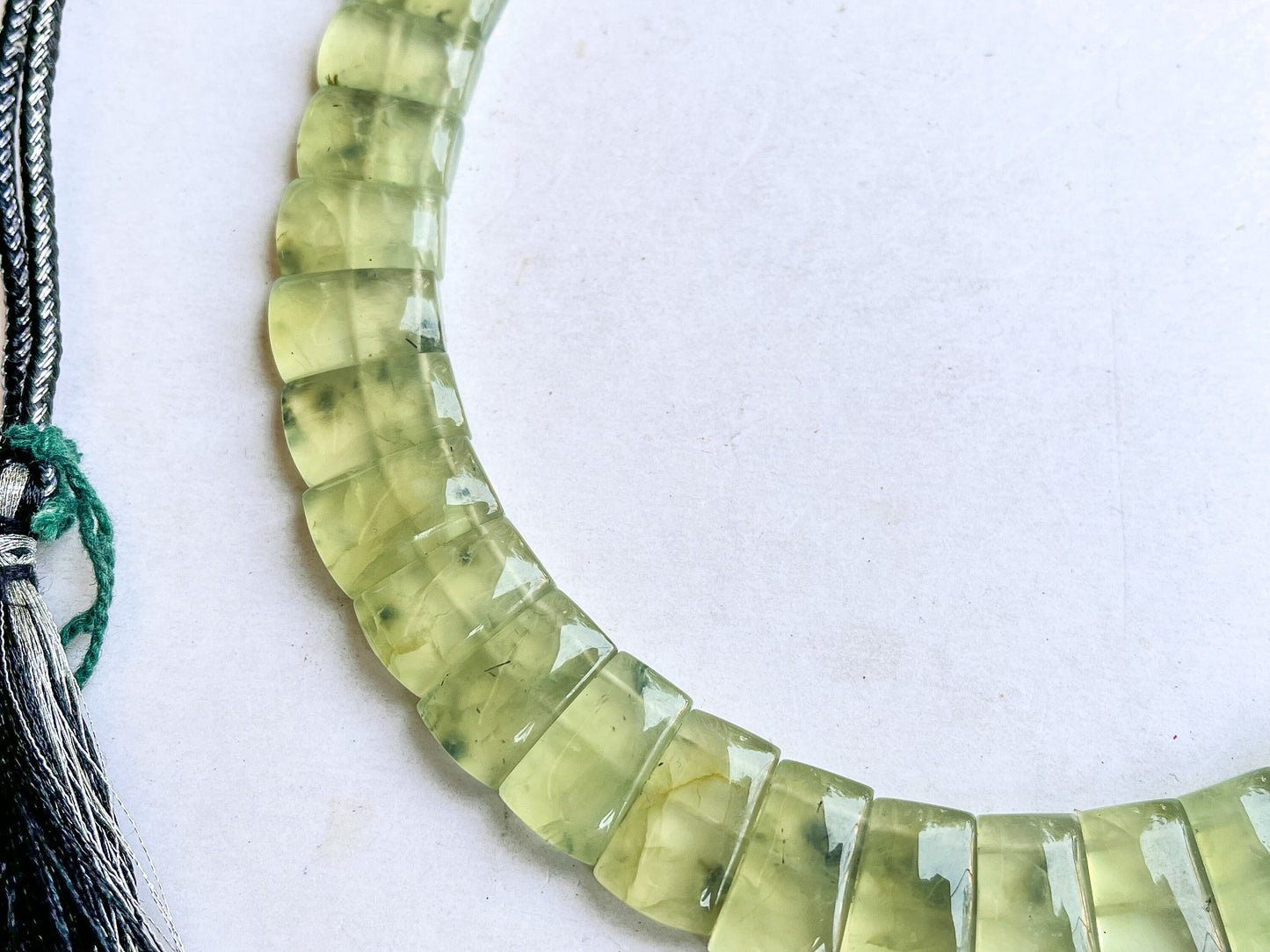 Natural Prehnite Bib Necklace, Cleopatra Egyptian Necklace, Fancy Beach Jewelry, AAA Prehnite Choker Necklace, Prehnite Necklace