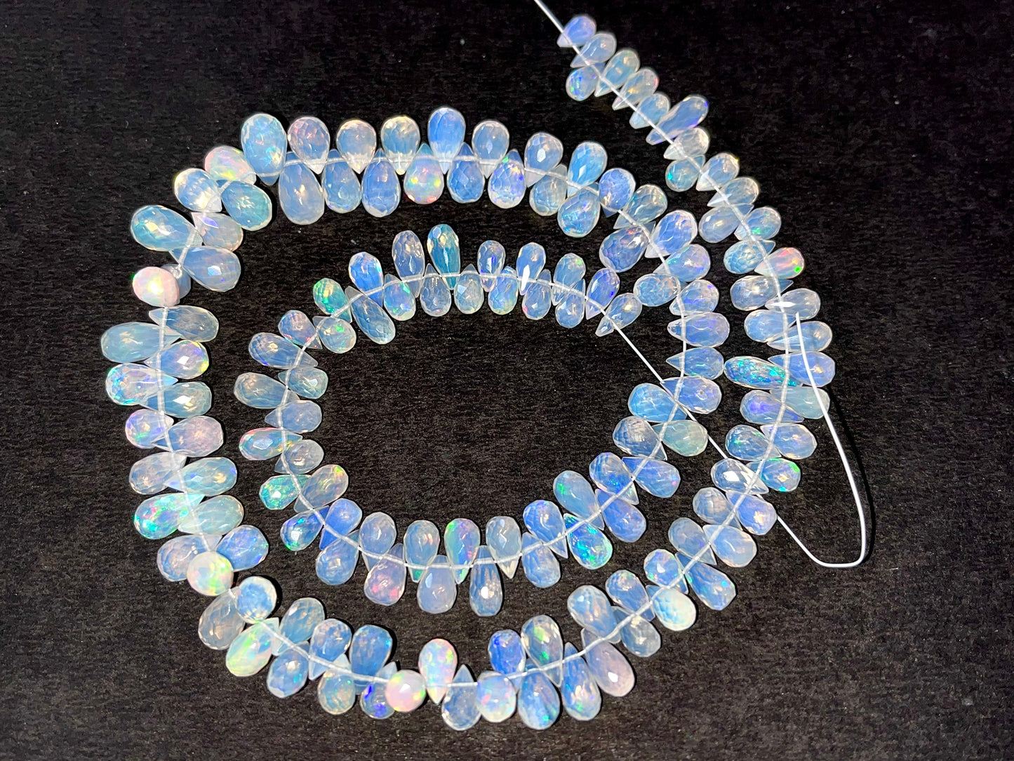 Ethiopian Opal Faceted Teardrops - Beadsforyourjewelry