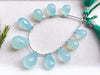 10 Pieces Aqua Blue Onyx Faceted Drops Beadsforyourjewelry