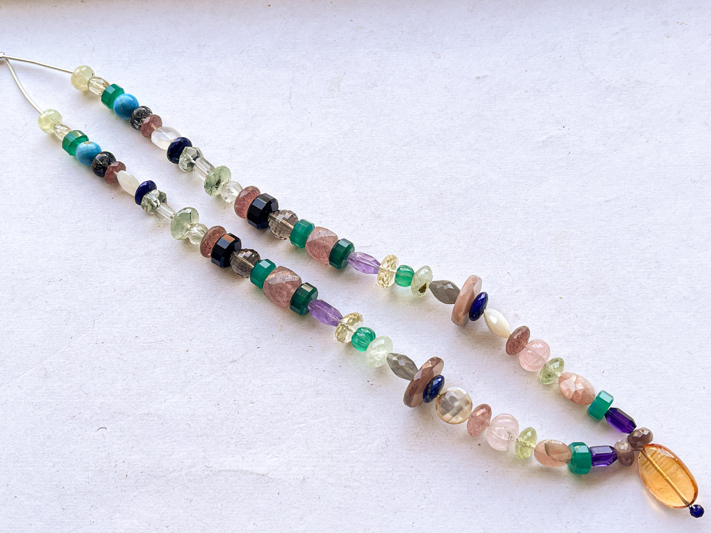 Mix Natural Gemstones Strand, Multi-Shape Gemstone Pair Necklace,SET 10-20