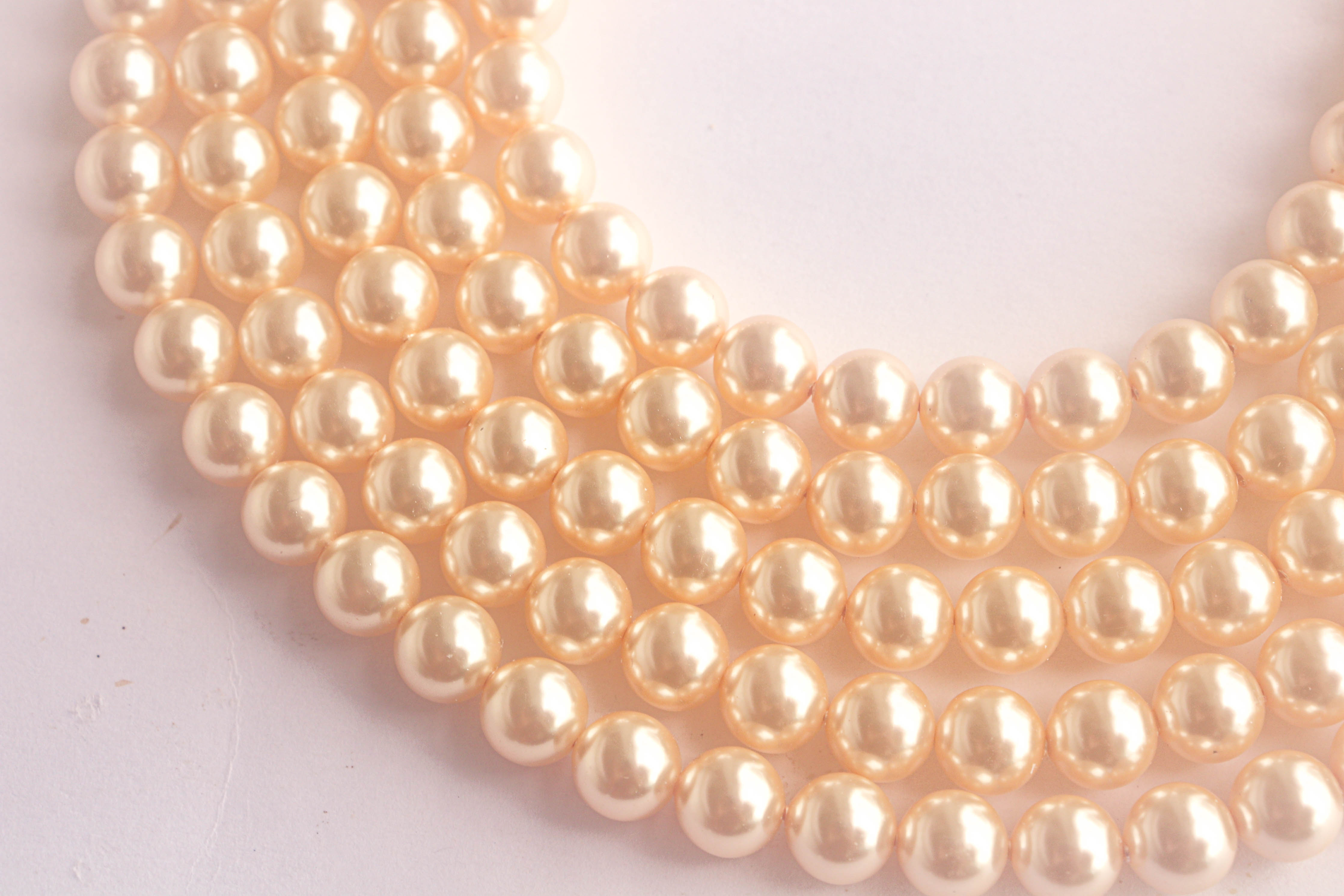 10mm Crystal Light Gold (001 539) Genuine Swarovski 5810 Pearls Round Beads Beadsforyourjewelry