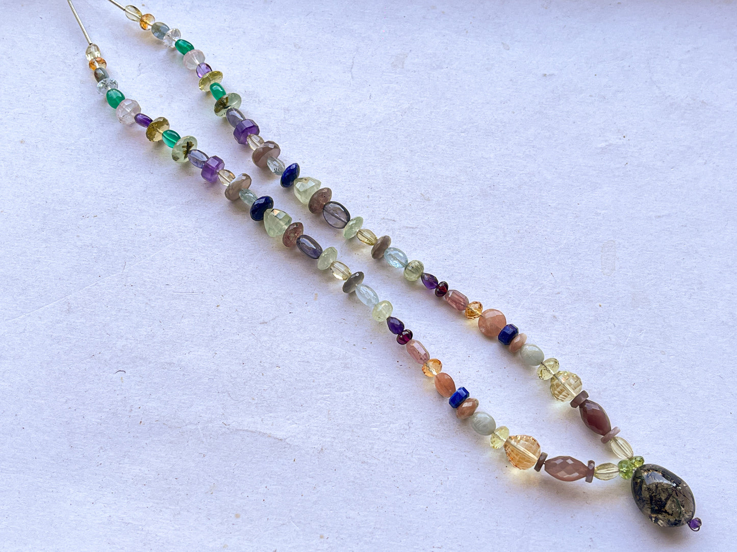 Mix Natural Gemstones Strand, Multi-Shape Gemstone Pair Necklace,SET 10-20
