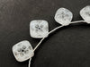 13 Pieces Natural Crystal Flower Carved Frosted Square Shape Beads Beadsforyourjewelry