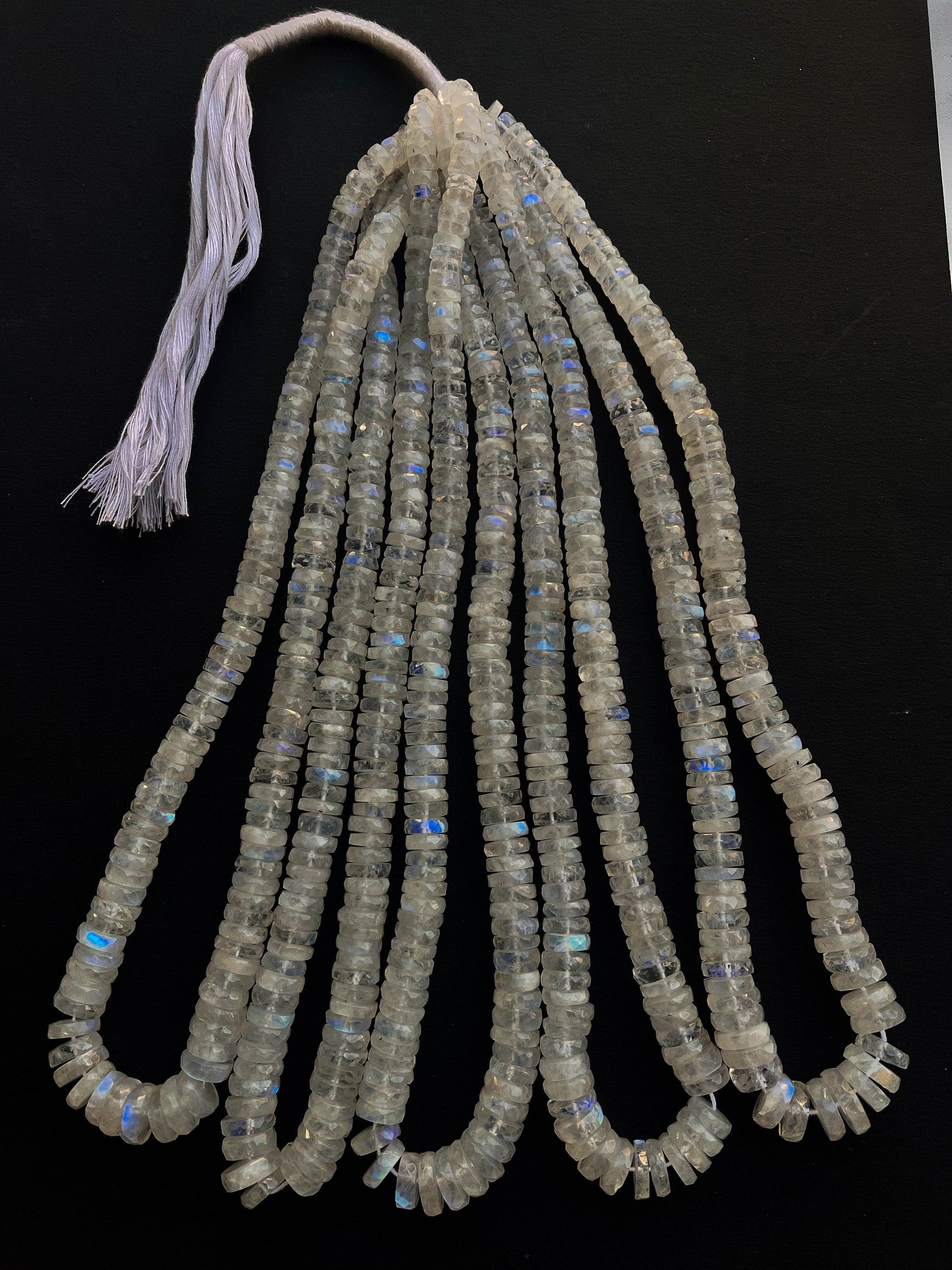 Rainbow Moonstone Faceted Heishi Shape Beads - Main Image