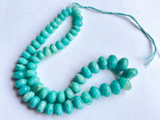 16 Inch Amazonite Smooth Rondelle Beads, Amazonite Beads, Amazonite Rondelle Beads, Amazonite Beads Beadsforyourjewelry