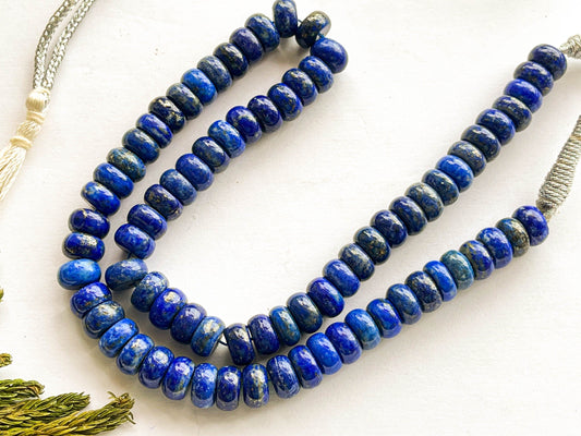 16 Inch Lapis Lazuli Gemstone Rondelle Shape Beads, Natural Lapis Lazuli Gemstone No Treatment, Lapis Lazuli Beads, 9mm Beadsforyourjewelry
