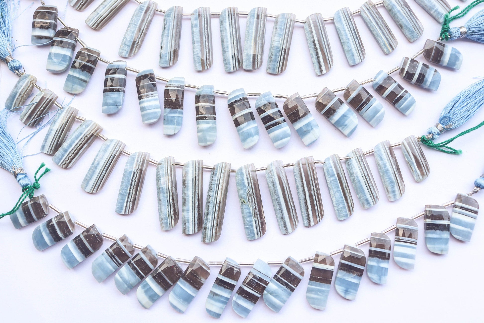 16 Pieces BOULDER OPAL Fancy Shape | 9x25mm to 9x35mm | Side Drill | 9 inch strand | Natural Gemstone Beads for jewelry making | Beadsforyourjewelry