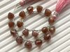 17 Pieces Chocolate Moonstone 3D Trillion Shape Beads Beadsforyourjewelry