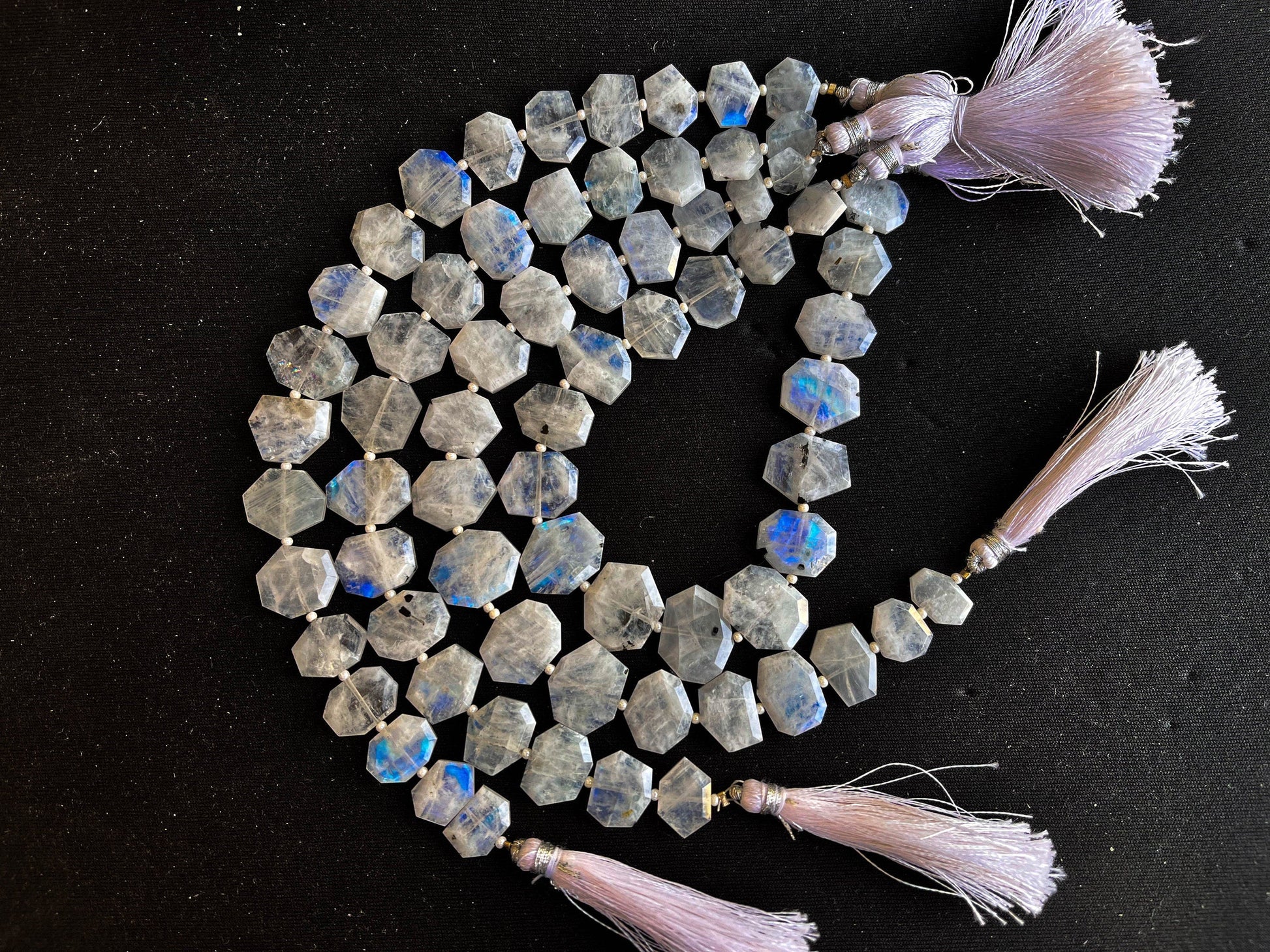 17 Pieces RAINBOW MOONSTONE Fancy Crown Cut Beads | 8 Inch String | Natural Gemstone Beads | Beadsforyourjewellery Beadsforyourjewelry