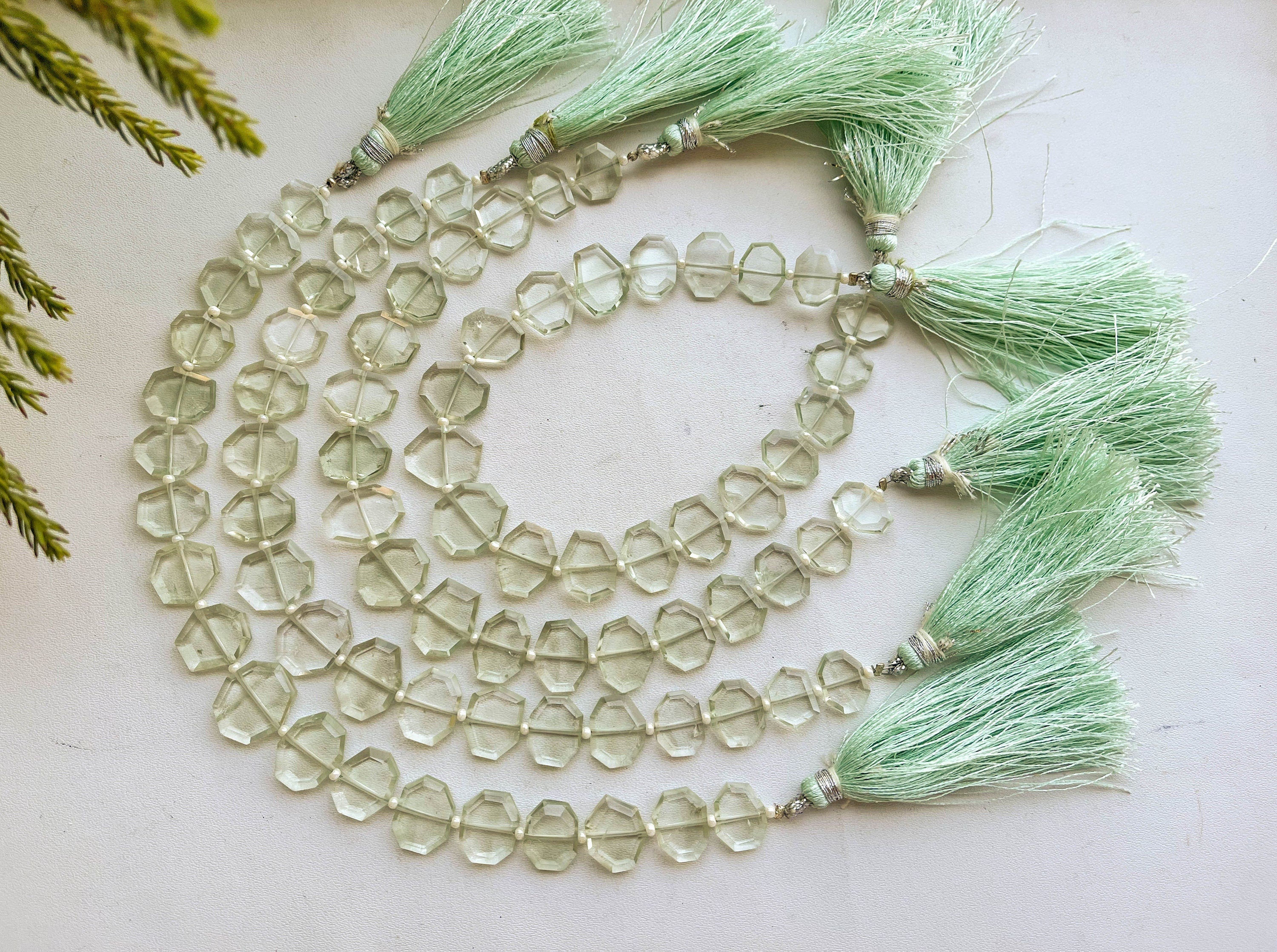 18 Pieces GREEN AMETHYST Fancy Crown Cut Beads | 8 Inch String | Natural Gemstone Beads | Beadsforyourjewellery Beadsforyourjewelry