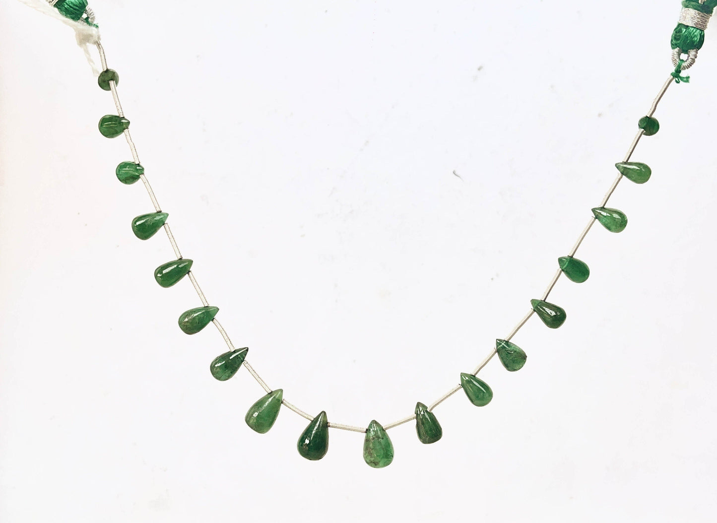 18 Pieces Natural Zambian Emerald Smooth teardrops, 4x7mm to 7x10mm Beadsforyourjewelry