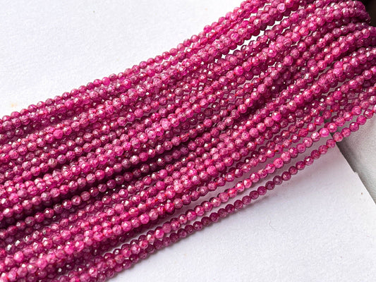 2.50 mm AAA Ruby Micro Faceted Round Beads Beadsforyourjewelry