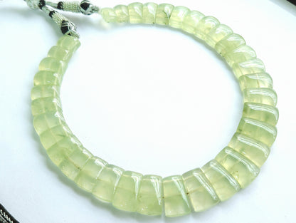 Natural Prehnite Bib Necklace / Choker