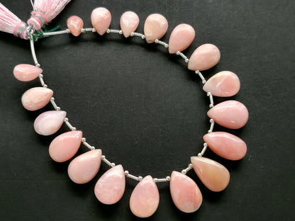 Natural Pink Opal Smooth Pear Shape Briolette