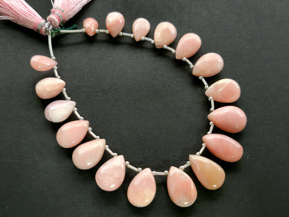 Natural Pink Opal Smooth Pear Shape Briolette