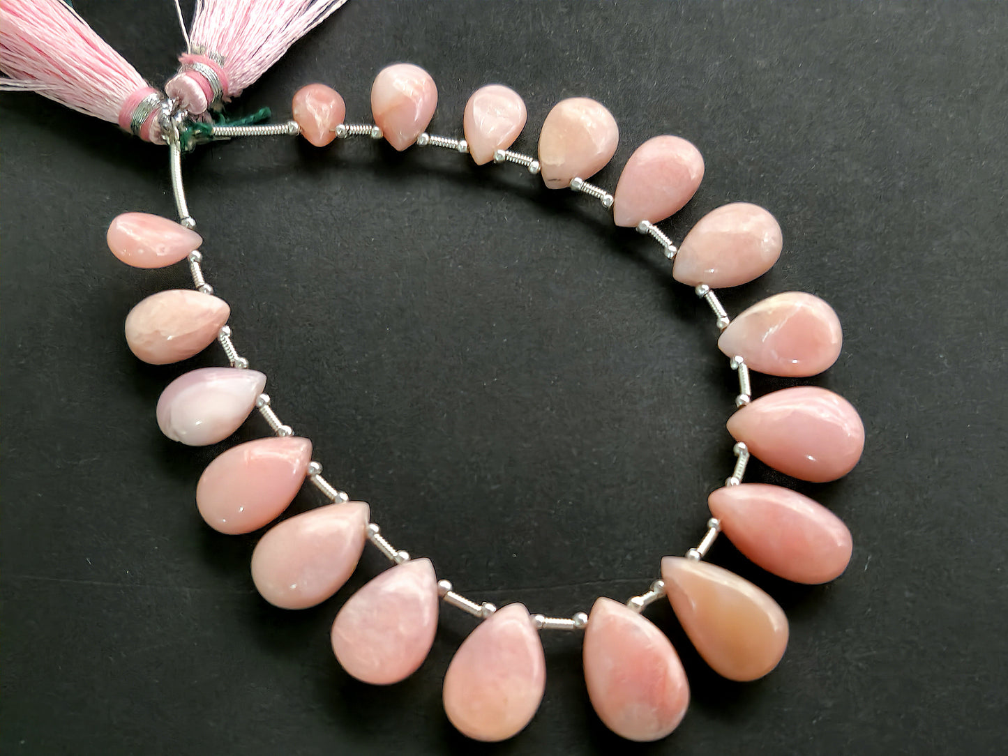 Natural Pink Opal Smooth Pear Shape Briolette