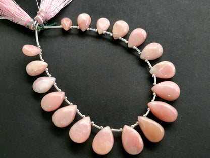 Natural Pink Opal Smooth Pear Shape Briolette