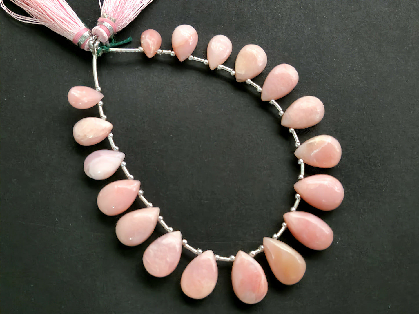 Natural Pink Opal Smooth Pear Shape Briolette