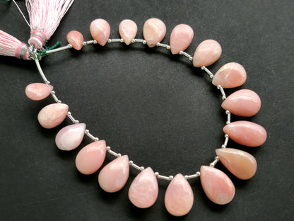 Natural Pink Opal Smooth Pear Shape Briolette